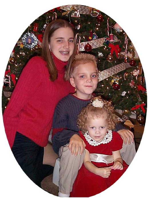 Kids at Christmas 2001